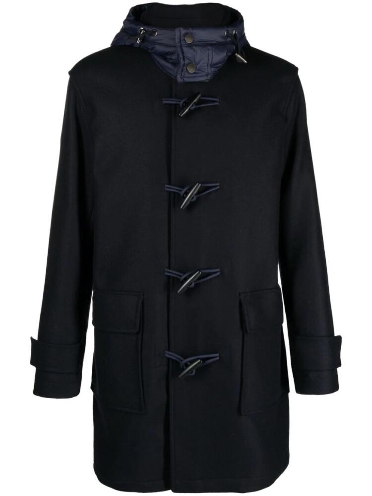 BOSS toggle-fastening wool duffle coat - Blue Cover