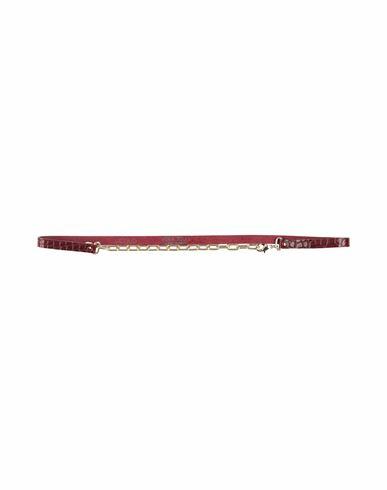 Vicolo Woman Belt Burgundy Leather Cover