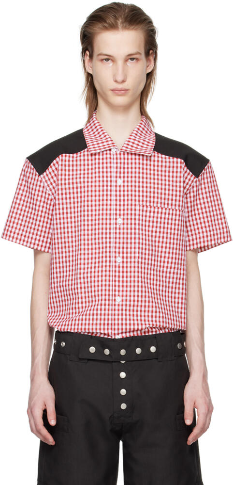 Olly Shinder Red & White Gingham Shirt Cover