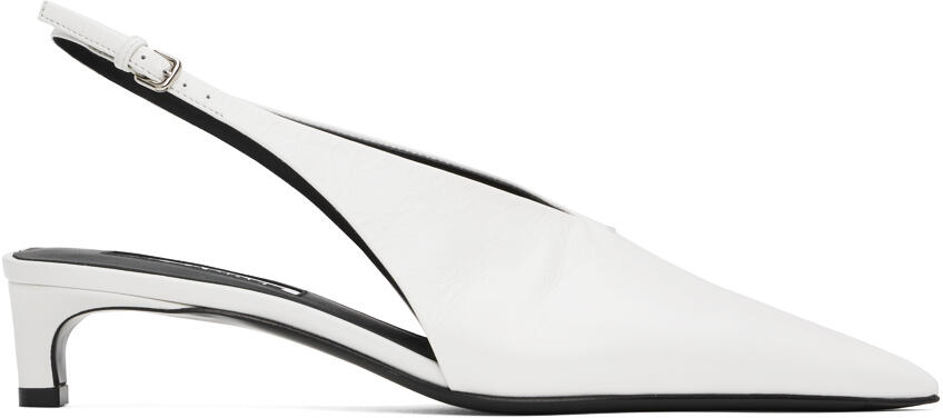 Jil Sander White Slingback Heels Cover