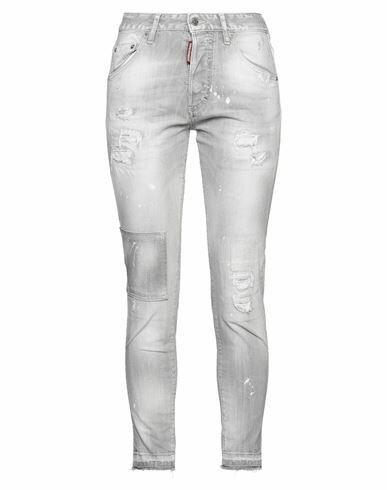 Dsquared2 Woman Jeans Grey Cotton, Elastane Cover