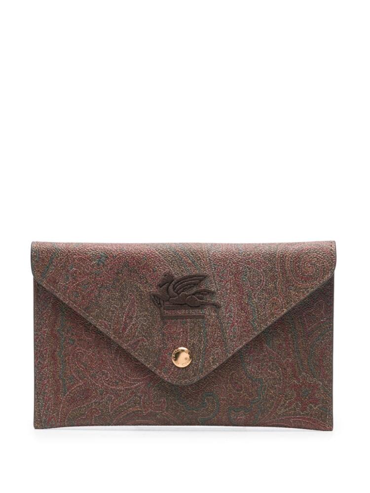 ETRO Pegaso paisley-jacquard wallet - Brown Cover