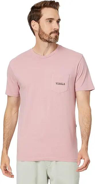 VISSLA Bird Brain Short Sleeve Tee (Dusty Rose) Men's Clothing Cover