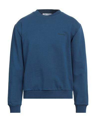 Trussardi Man Sweatshirt Blue Cotton Cover