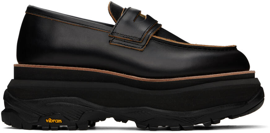 sacai Black Platform Loafers Cover