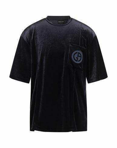 Giorgio Armani Man T-shirt Midnight blue Triacetate, Polyester Cover