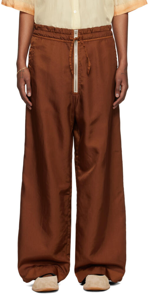 Dries Van Noten Brown Overdyed Trousers Cover