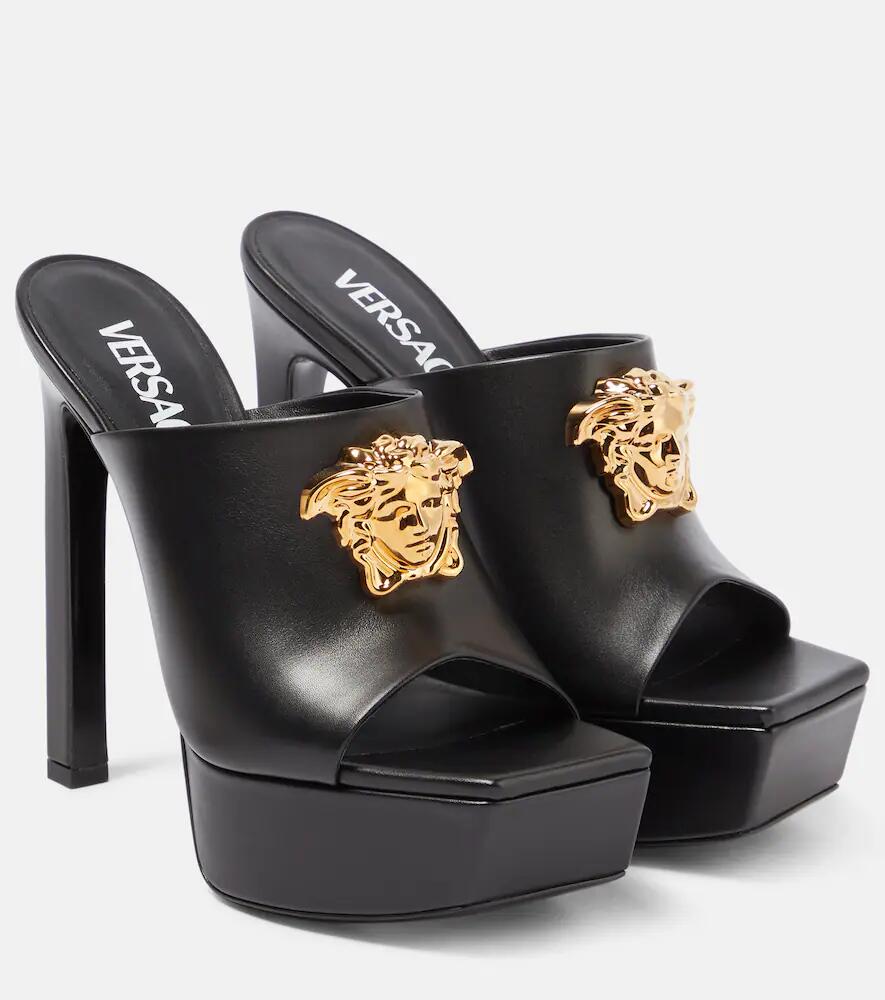 Versace Medusa leather platform mules Cover