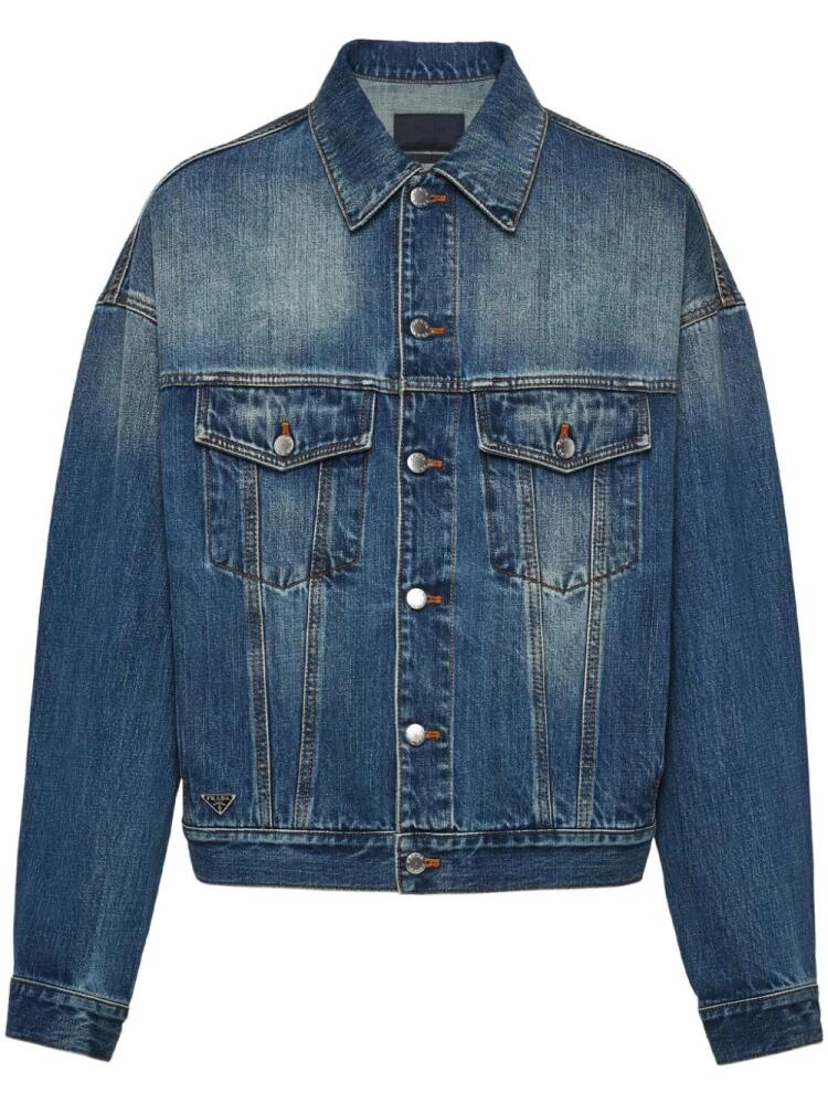 Prada denim trucker jacket - Blue Cover