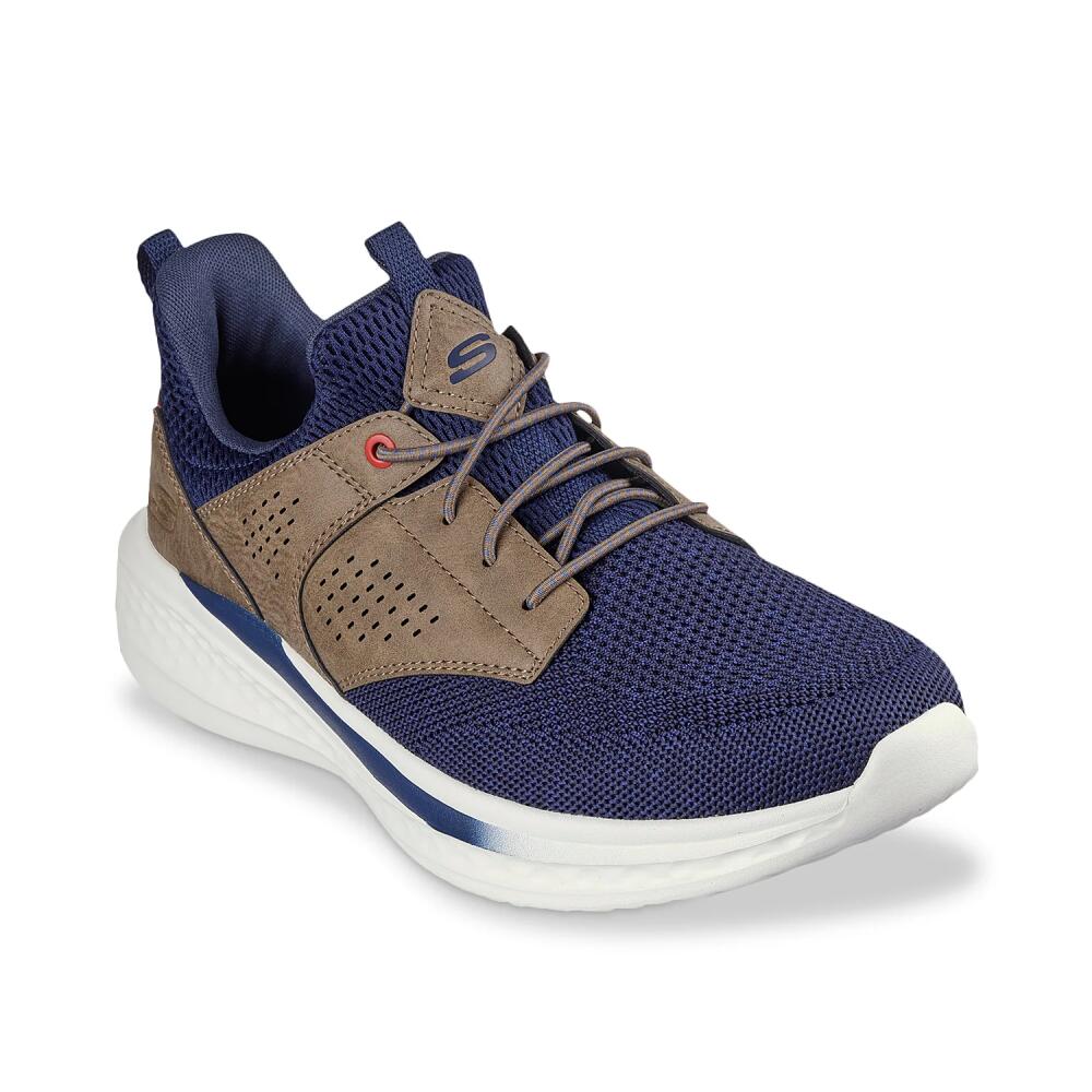 Skechers Slade Breyer Sneaker | Men's | Navy/Beige Cover