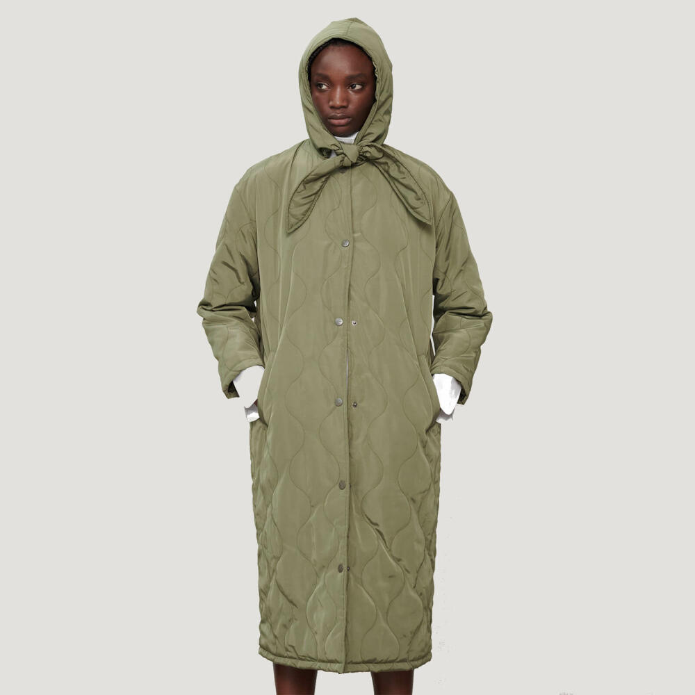 Jakke Women's Bonny Longline Coat - Army Green Cover