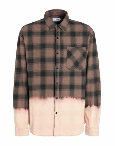 Topman Man Shirt Brown Cotton Cover