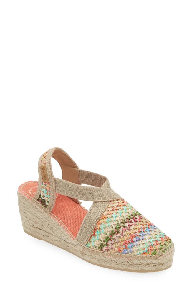 Toni Pons Terra Wedge Espadrille Shoe in Multi Beige Cover