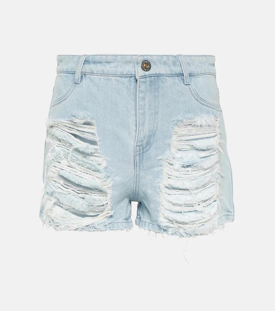 Dion Lee Distressed high-rise denim shorts Cover