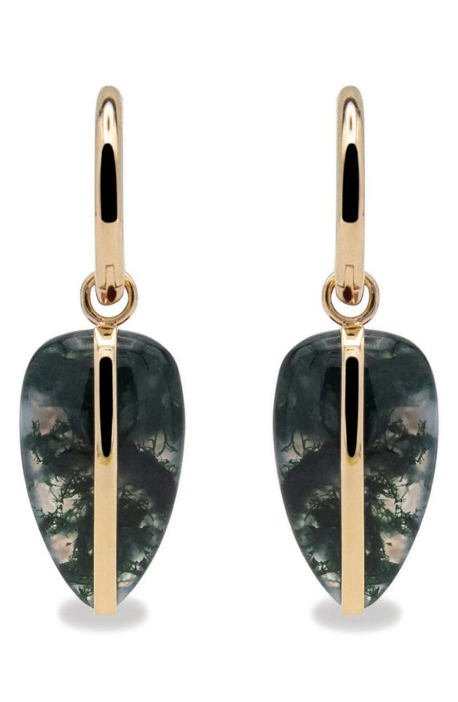 BY PARIAH Pebble Drop Hoop Earrings in Green Cover