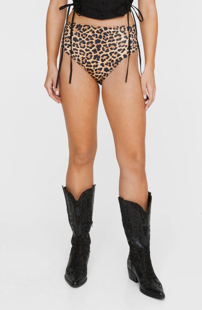 NASTY GAL Knicker Shorts in Leopard Cover