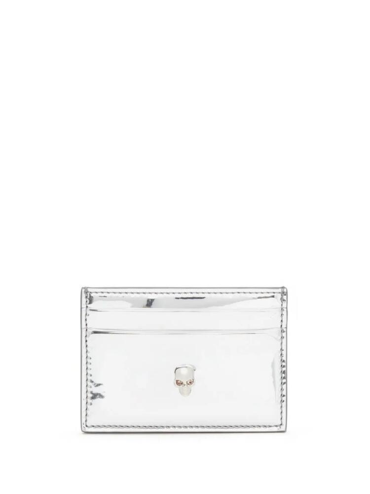 Alexander McQueen skull-appliqué card holder - Silver Cover