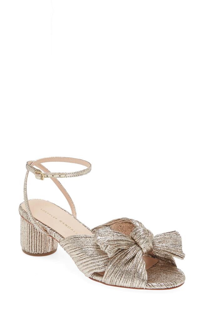 Loeffler Randall Dahlia Ankle Strap Knotted Sandal in Champagne Cover