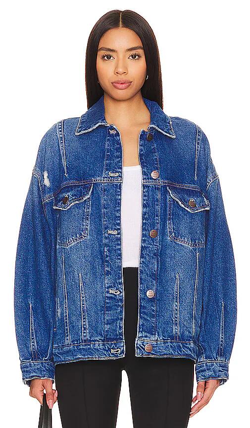 Free People x We The Free All In Denim Jacket in Blue Cover