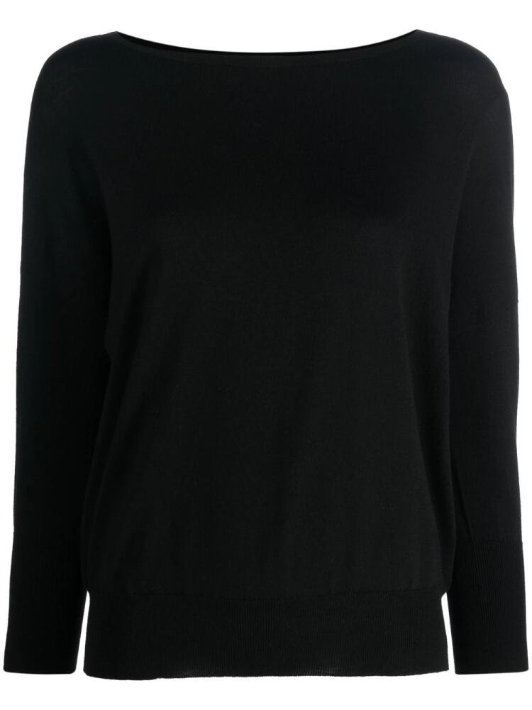 Zanone boat-neck jumper - Black Cover