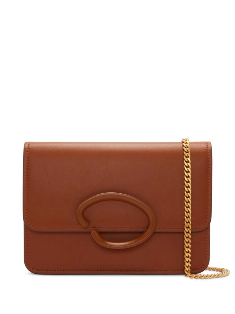 Oscar de la Renta O leather crossbody bag - Brown Cover