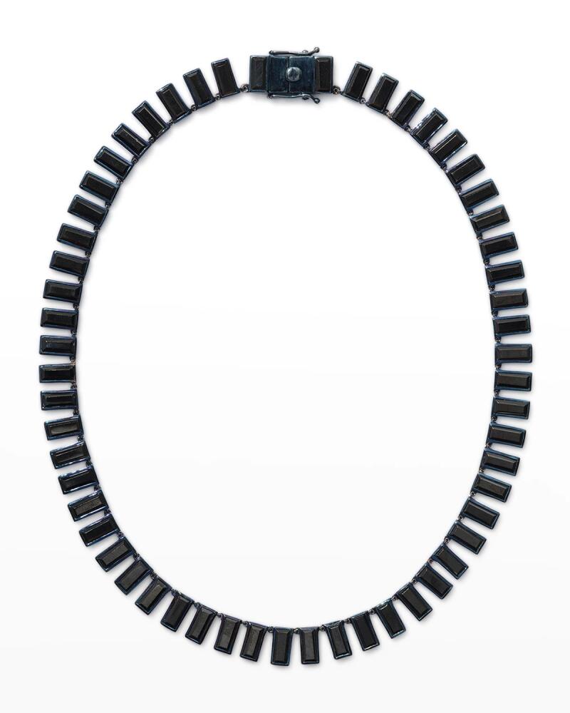 NAKARD Baguette Tile Riviere Necklace in Black Spinel Cover