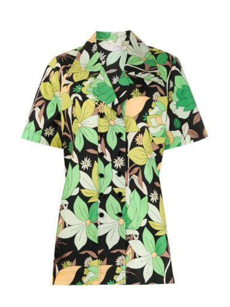 FENDI Floral Print Short Sleeve Shirt - Multicolour Cover