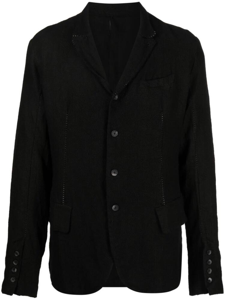 Masnada buttoned Peter Pan-collar blazer - Black Cover