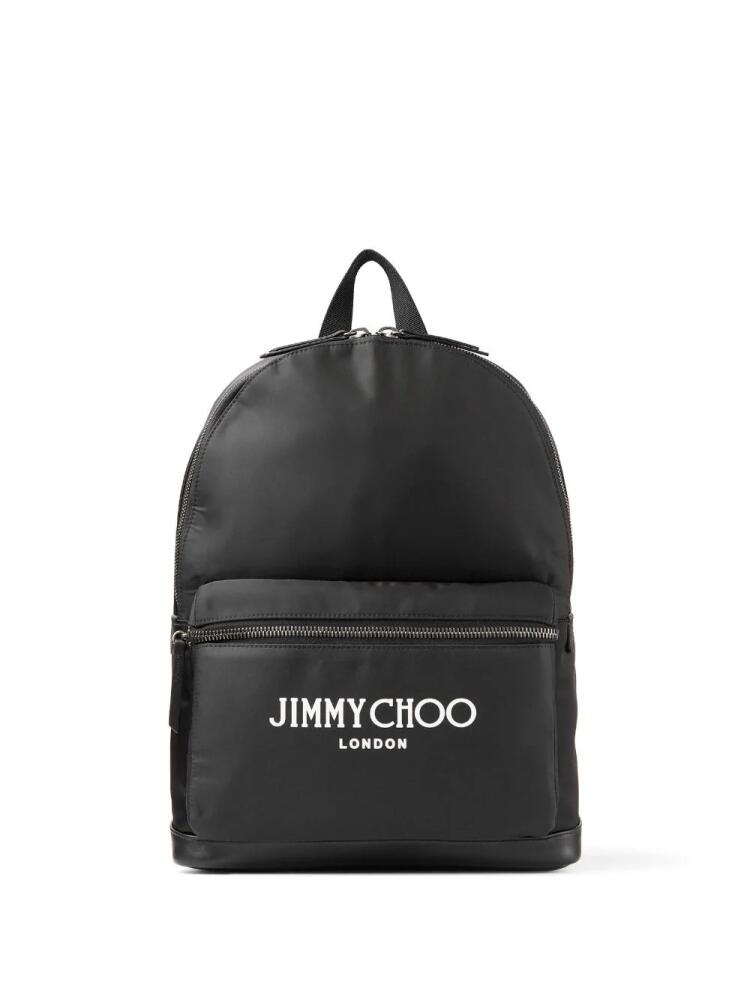 Jimmy Choo Wilmer logo-print backpack - Black Cover