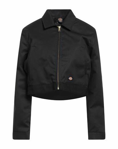 Dickies Woman Jacket Black Polyester, Cotton Cover