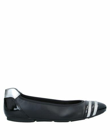 Hogan Woman Ballet flats Black Soft Leather, Textile fibers Cover