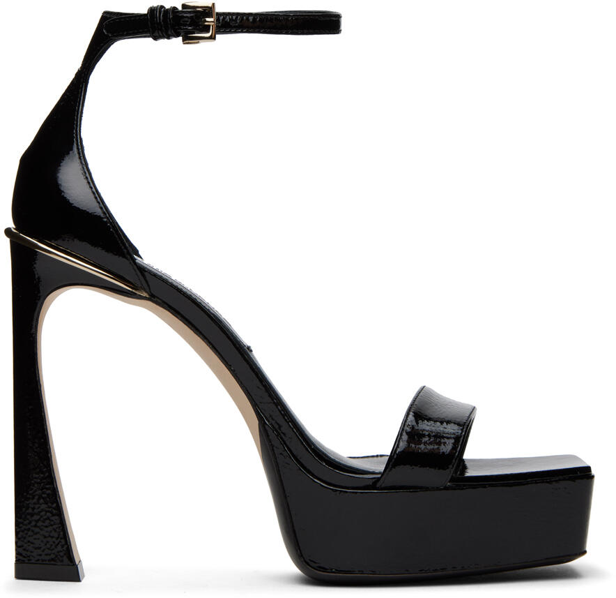 Victoria Beckham Black Square Toe Heeled Sandals Cover