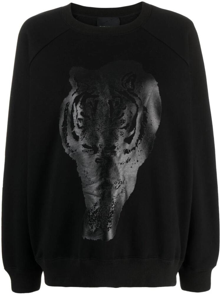 Cynthia Rowley graphic-print cotton sweatshirt - Black Cover