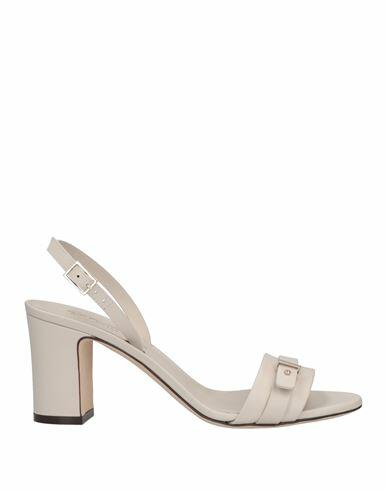 Giorgio Armani Woman Sandals Light grey Soft Leather Cover