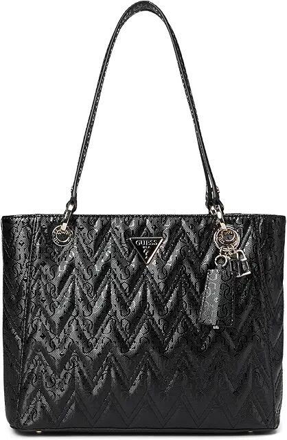 GUESS Adelard Small Noel Tote (Black) Tote Handbags Cover