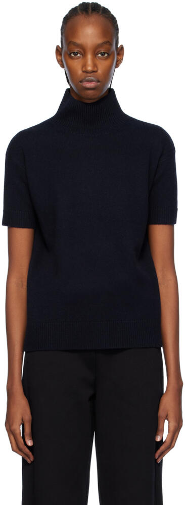 Max Mara Navy Paola Turtleneck Cover