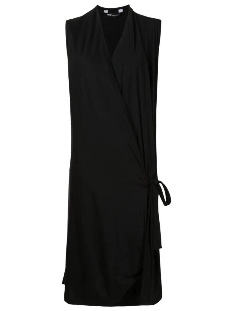 Uma | Raquel Davidowicz wrap-design cotton midi dress - Black Cover