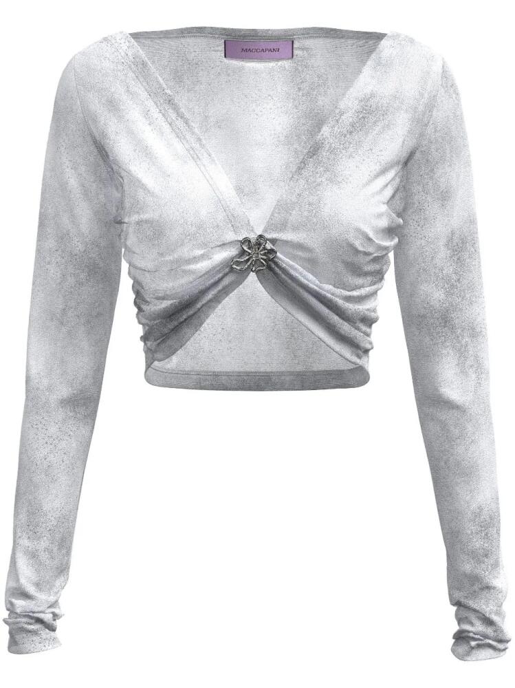 Margherita MACCAPANI Angela brooch-detail top - Grey Cover