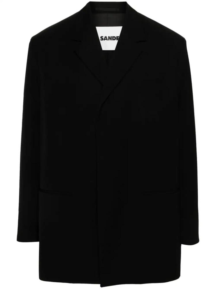 Jil Sander single-breasted wool blazer - Black Cover