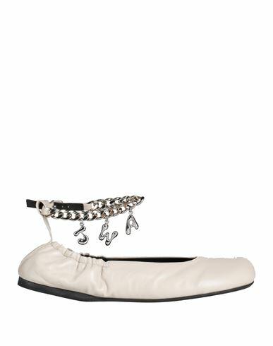 Jw Anderson Woman Ballet flats Off white Leather Cover