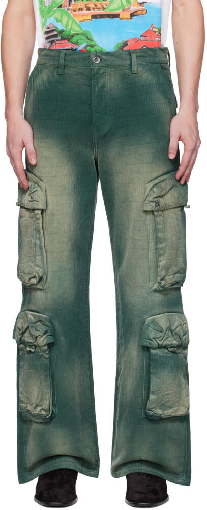 AMIRI Green Faded Cargo Pants Cover