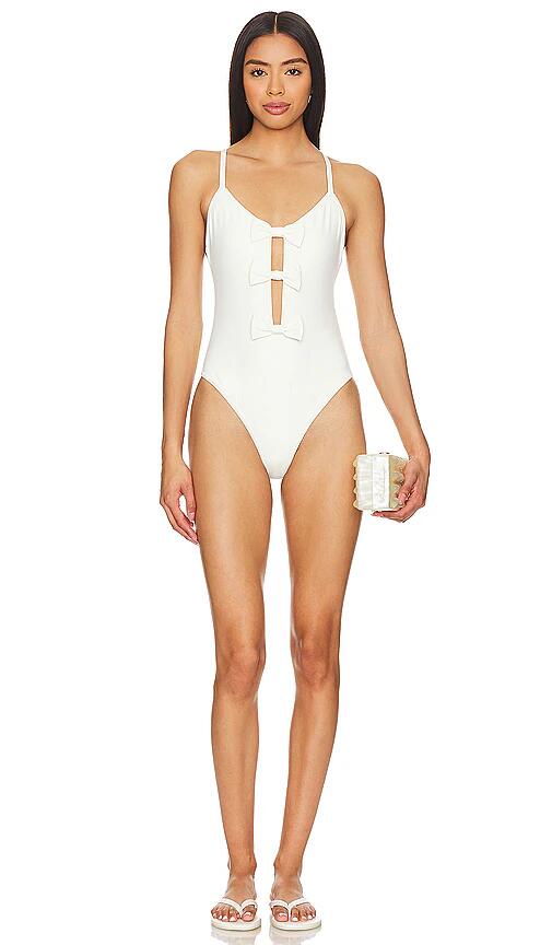 CAROLINE CONSTAS Sabina One Piece in Ivory Cover