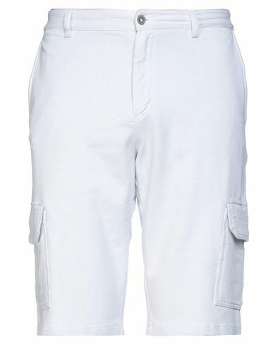 Alpha Studio Man Shorts & Bermuda Shorts White Cotton, Elastane Cover