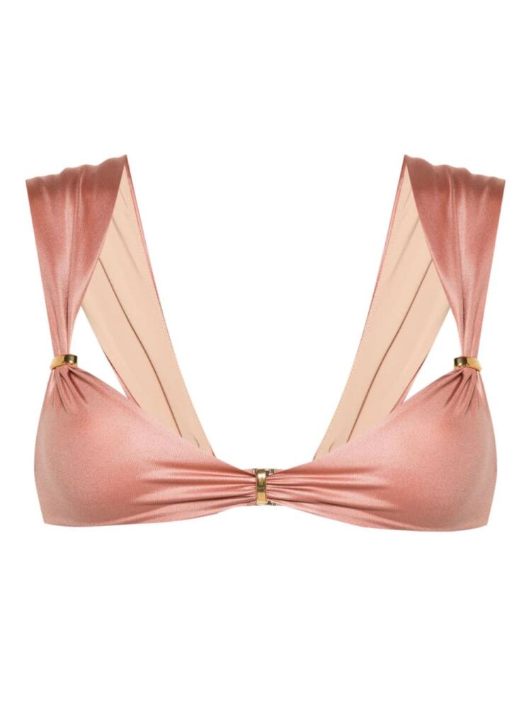 DSQUARED2 ring-detail bikini top - Pink Cover