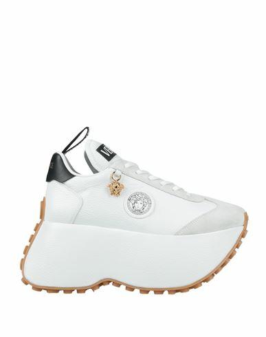 Versace Woman Sneakers Light grey Calfskin Cover