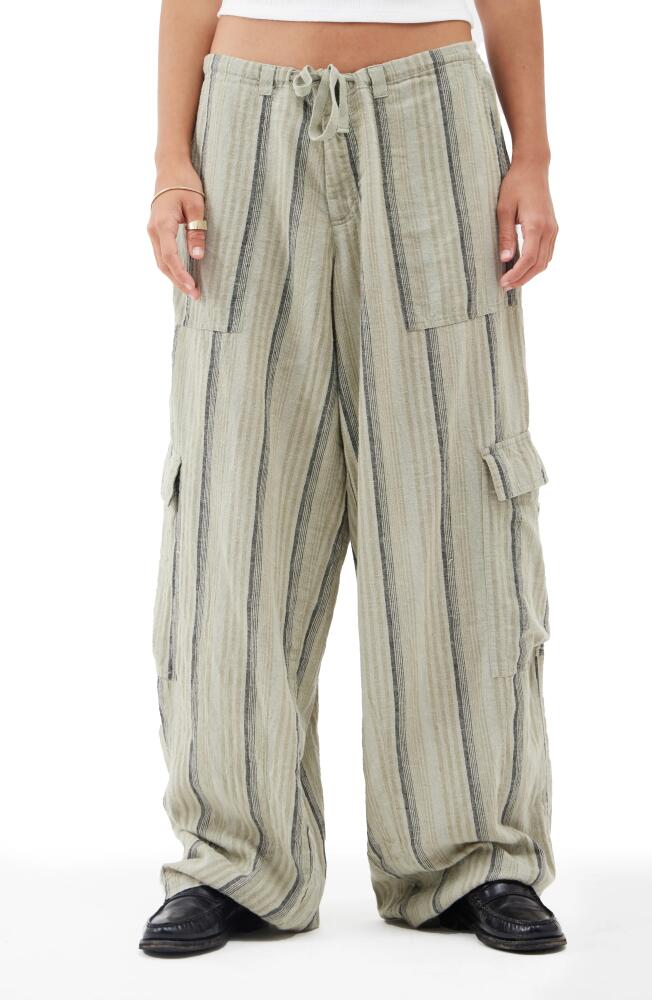 BDG Urban Outfitters Stripe Cargo Pants in Green Stripe Cover