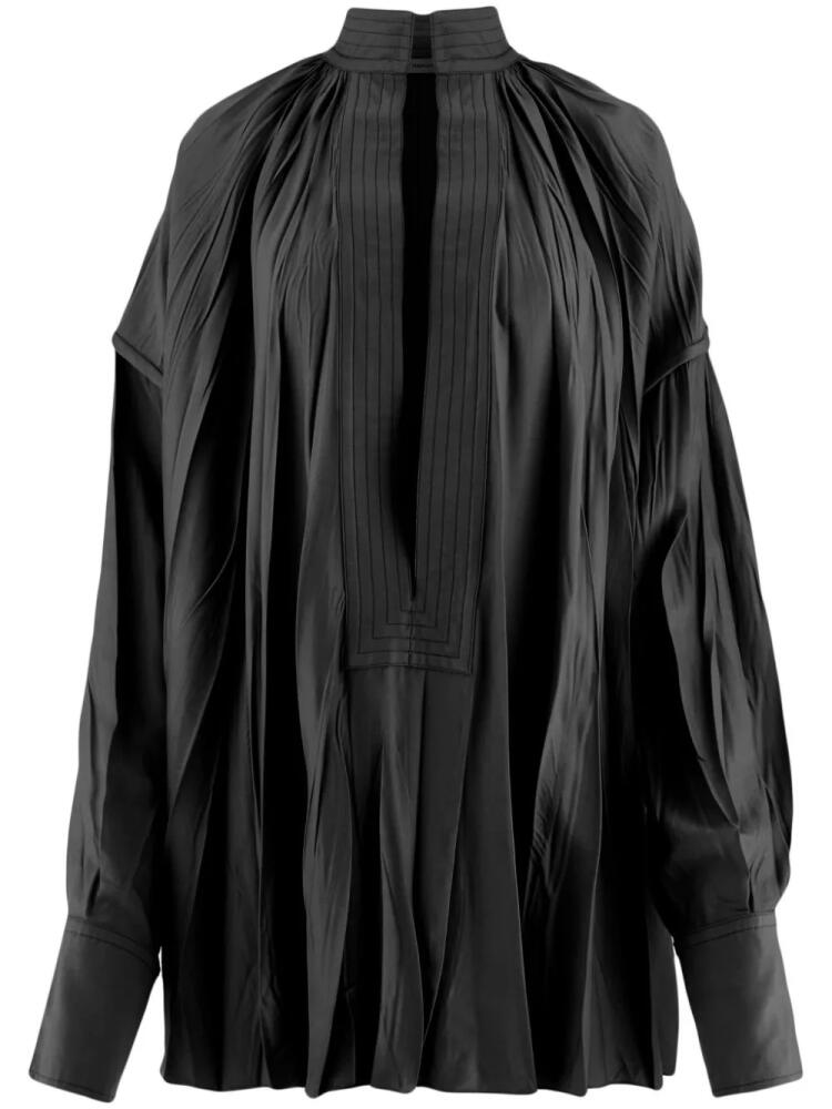 Ferragamo Kaftan crinkle-effect shirt - Black Cover