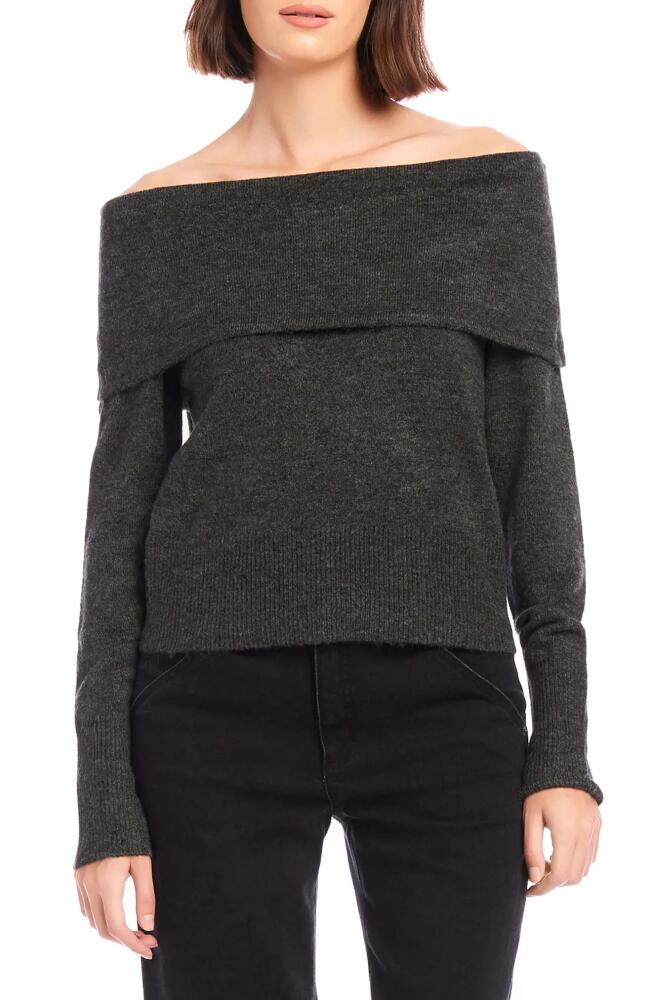 FIFTEEN TWENTY Monique Off the Shoulder Sweater in Charcoal Cover