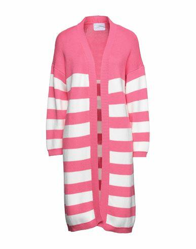 Soallure Woman Cardigan Fuchsia Cotton, Acrylic Cover