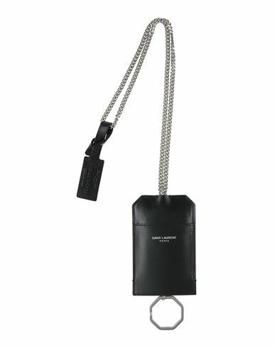 Saint Laurent Man Key ring Black Soft Leather Cover